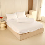 WEICH 890TC | Fitted Bedsheet Set | 100% Combed Cotton | Premium White