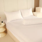 WEICH 890TC | Fitted Bedsheet Set | 100% Combed Cotton | Premium White