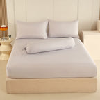 WEICH 890TC | Fitted Bedsheet Set | 100% Combed Cotton | Light Gray