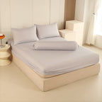 WEICH 890TC | Fitted Bedsheet Set | 100% Combed Cotton | Light Gray