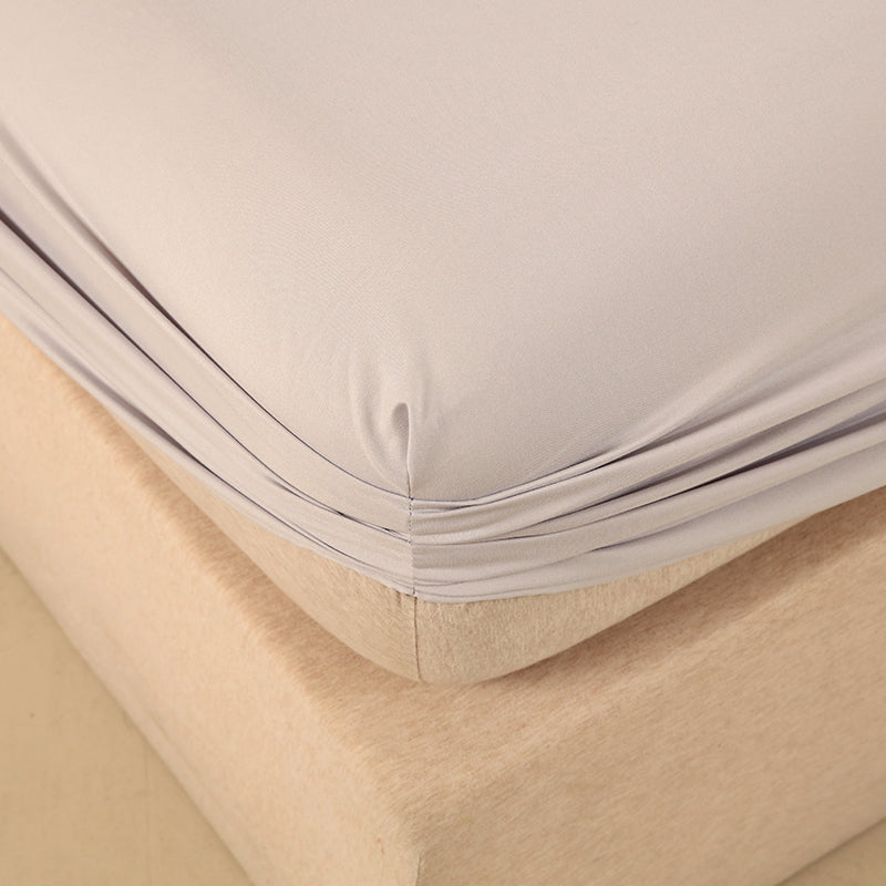 WEICH 890TC | Fitted Bedsheet Set | 100% Combed Cotton | Light Gray