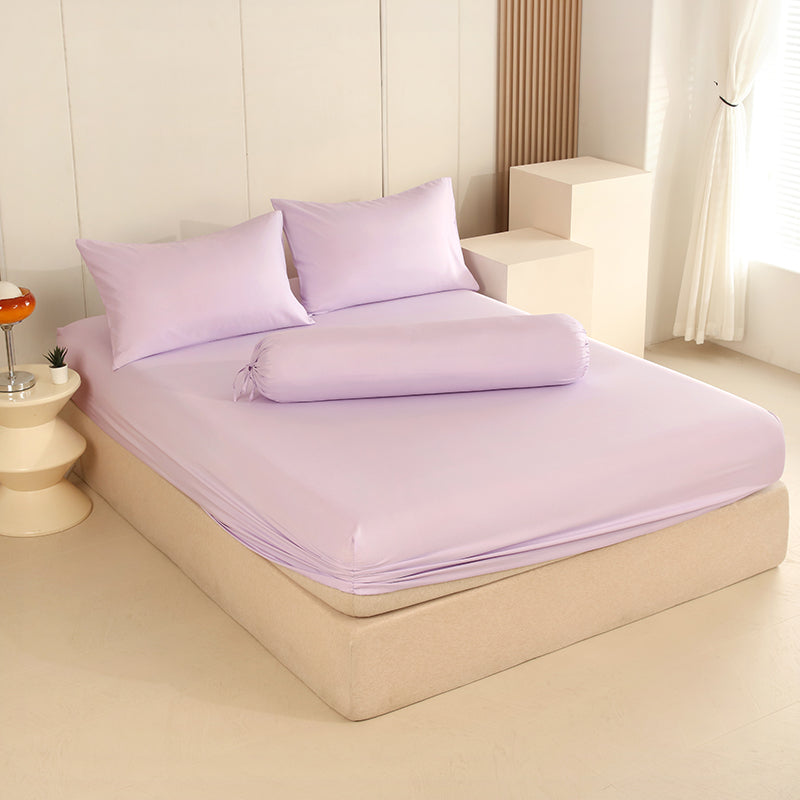 WEICH 890TC | Fitted Bedsheet Set | 100% Combed Cotton | Elegant Purple