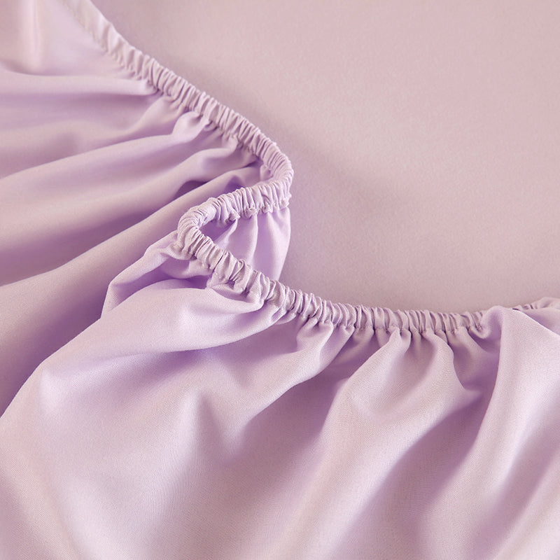 WEICH 890TC | Fitted Bedsheet Set | 100% Combed Cotton | Elegant Purple