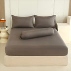 WEICH 890TC | Fitted Bedsheet Set | 100% Combed Cotton | Dark Brown
