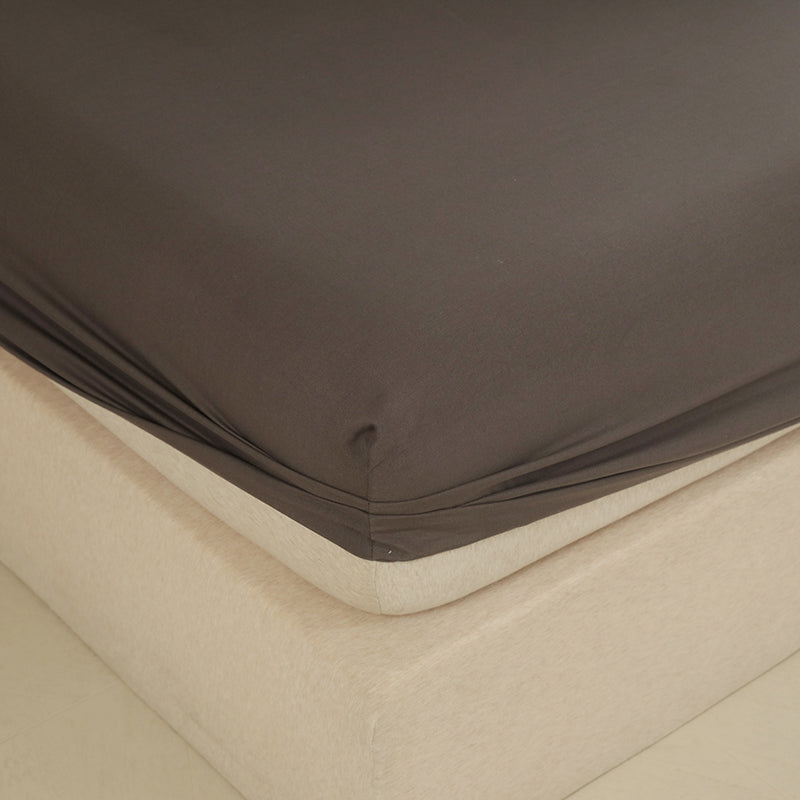 WEICH 890TC | Fitted Bedsheet Set | 100% Combed Cotton | Dark Brown