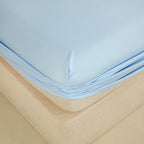 WEICH 890TC | Fitted Bedsheet Set | 100% Combed Cotton | Clear Blue