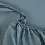 WEICH 890TC | Fitted Bedsheet Set | 100% Combed Cotton | Deep Steel Blue