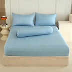 WEICH 890TC | Fitted Bedsheet Set | 100% Combed Cotton | Lake Blue