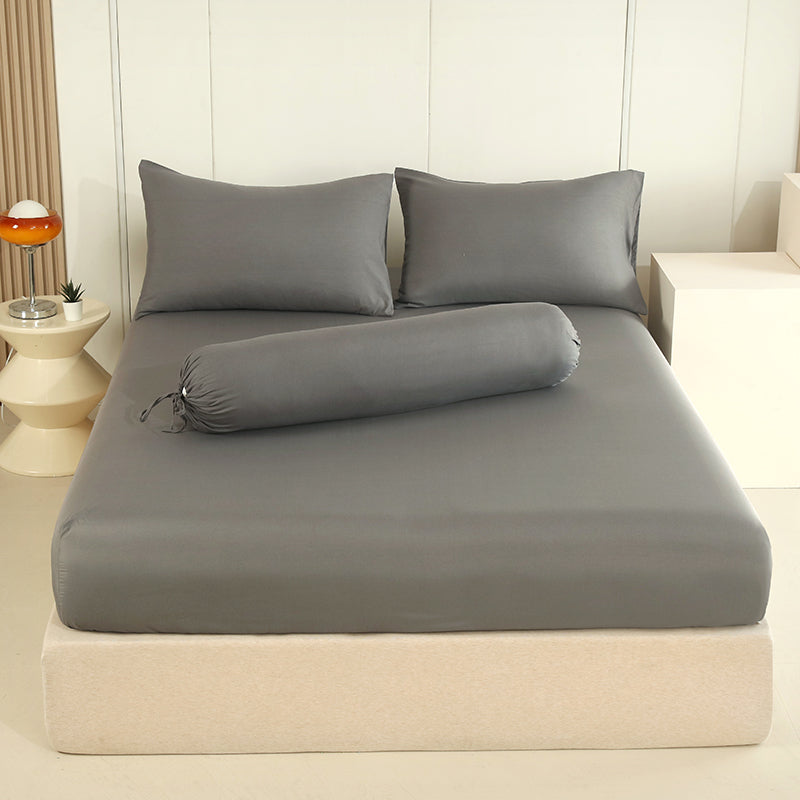 WEICH 890TC | Fitted Bedsheet Set | 100% Combed Cotton | Graphite Gray