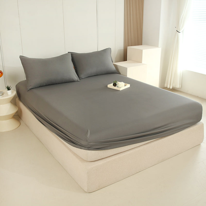 WEICH 890TC | Fitted Bedsheet Set | 100% Combed Cotton | Graphite Gray