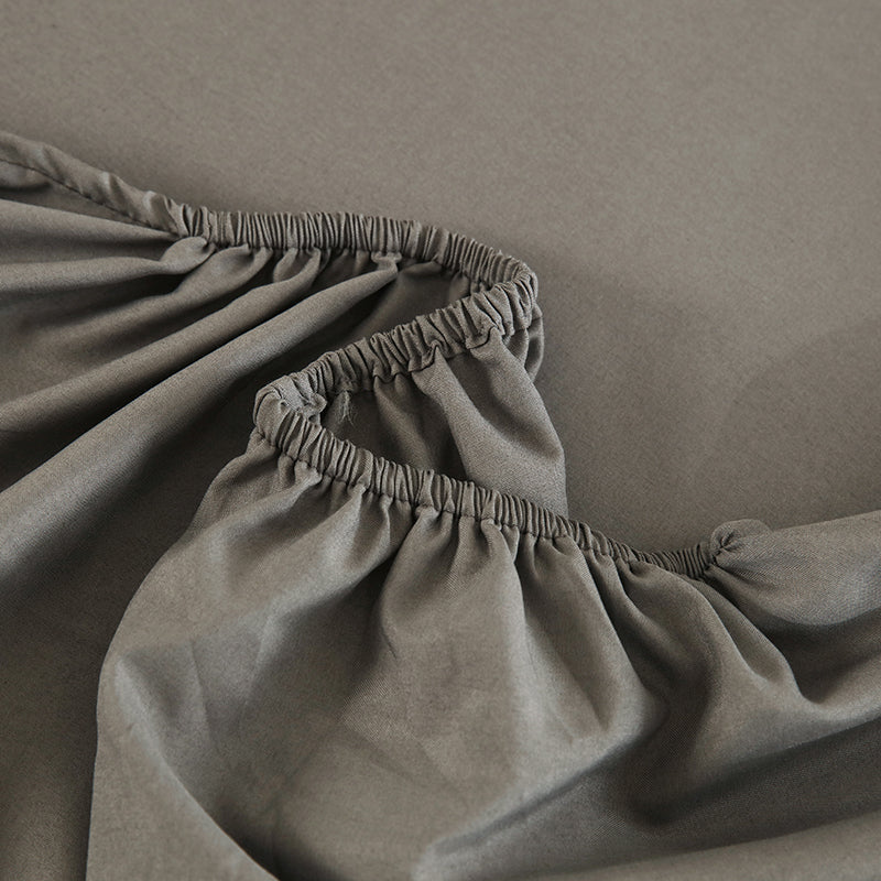 WEICH 890TC | Fitted Bedsheet Set | 100% Combed Cotton | Graphite Gray