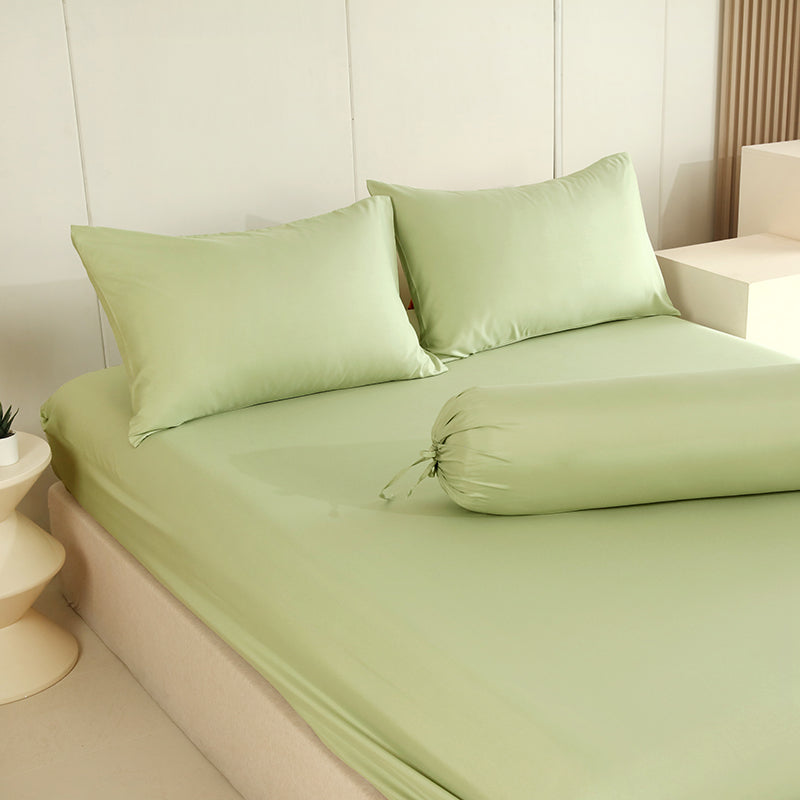 WEICH 890TC | Fitted Bedsheet Set | 100% Combed Cotton | Fresh Green