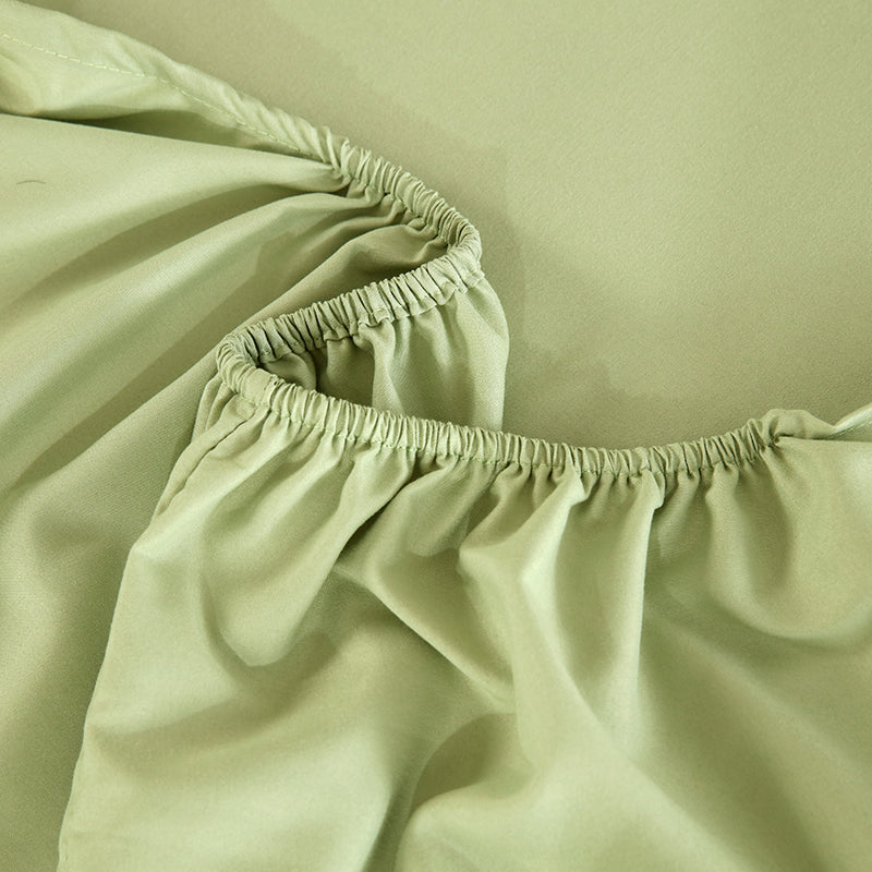 WEICH 890TC | Fitted Bedsheet Set | 100% Combed Cotton | Fresh Green