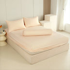 WEICH 890TC | Fitted Bedsheet Set | 100% Combed Cotton | Soft Apricot Beige