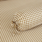 WEICH Fitted Bedsheet Set| Plaid Pattern | 100% Cotton | Checkered Brown