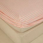 WEICH Fitted Bedsheet Set| Plaid Pattern | 100% Cotton | Checkered Pink