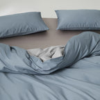 WEICH 980TC Bedding Set | Double-Sided | Quilt Cover | 100% Cotton | Misty Blue