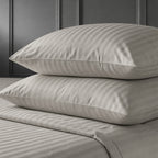 1200TC | Silky | Embossed Micro Satin | Bedsheet Set | Warm Ivory