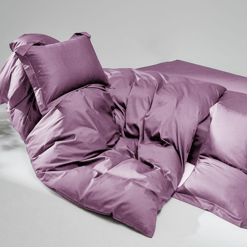 WEICH 1000TC Bedsheet Set | With Quilt Cover | 100% Combed Cotton | Soft Touch | Dusty Rose