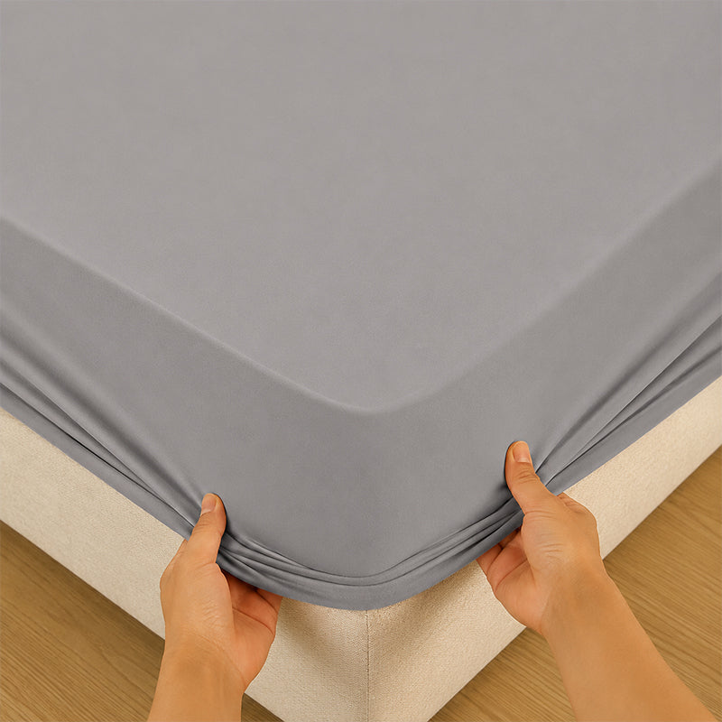 WEICH | 100% Waterproof | Bedsheet Mattress Protector &amp; Pillow Protector | Breathable Waterproof Mattress Cover | Dark Grey