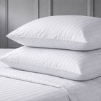 1200TC | Silky | Embossed Micro Satin | Bedsheet Set | Pure White