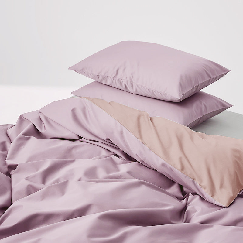 WEICH 980TC Bedding Set | Double-Sided | Quilt Cover | 100% Cotton | Lilac Purple
