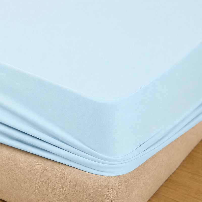 WEICH | 100% Waterproof | Bedsheet Mattress Protector & Pillow Protector | Breathable Waterproof Mattress Cover | Blue