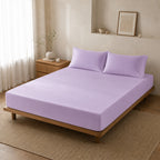 WEICH Ice Cooling Waterproof Fitted Sheet Mattress Protector | Soft Breathable Water Resistant Bedsheet Cover | Single Super Single Queen King | Purple