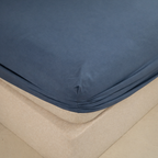 WEICH 890TC | Fitted Bedsheet Set | 100% Combed Cotton | Dark Blue