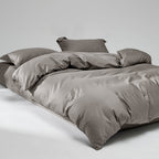 WEICH 1000TC Bedsheet Set | With Quilt Cover | 100% Combed Cotton | Soft Touch | Smoky Taupe