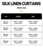WEICH Luxury Blackout Curtains | Elegant Silk Linen Drapes | Cappuccino