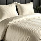 1200TC | Silky | Embossed Micro Satin | Bedsheet Set | Vanilla Cream