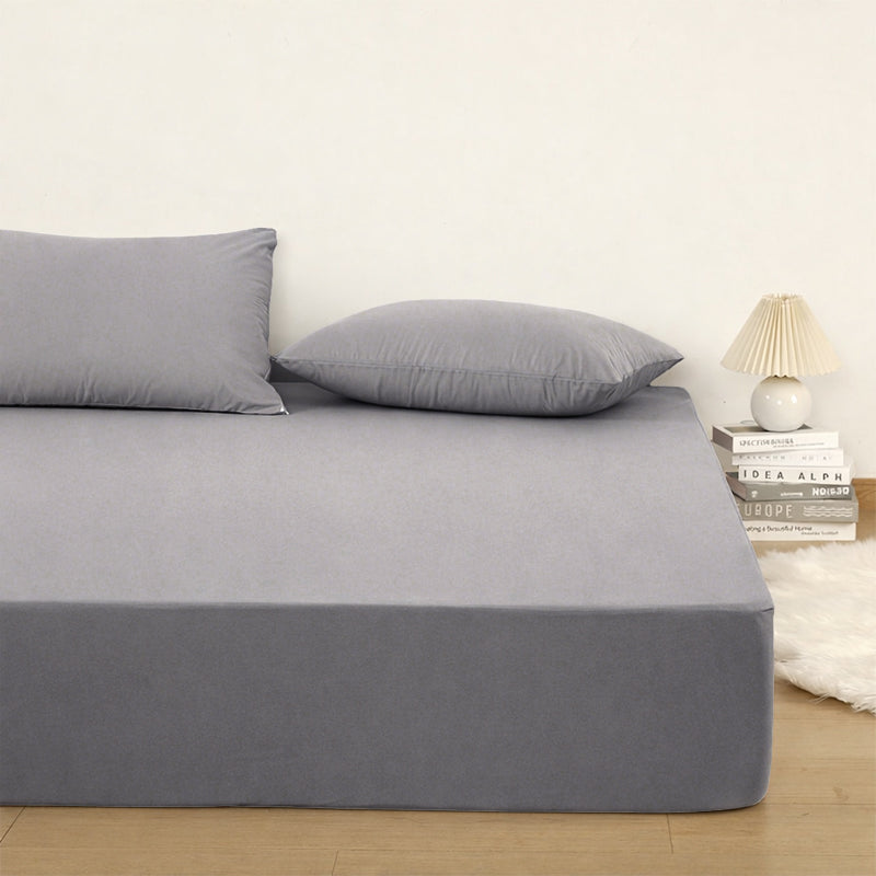 WEICH Fitted Sheet Waterproof | Water Proof Urine Barrier | Breathable Mattress Cover | Dark Gray