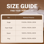 WEICH Waterproof Mattress Protector | Quilted Cooling Breathable Fitted Cover | Single SuperSingle Queen King | Grey